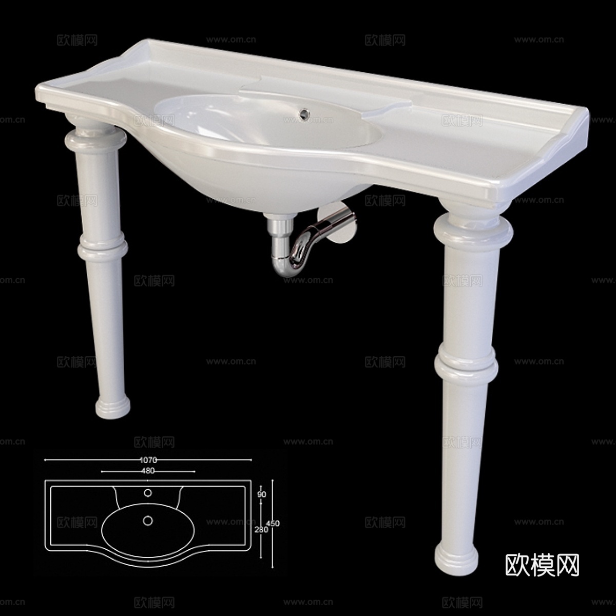Ceramica Althea Royal Cnsolle3d模型下载