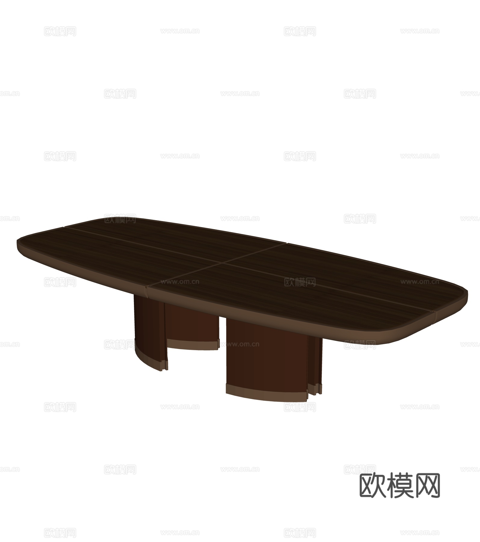 现代椭圆餐桌su模型