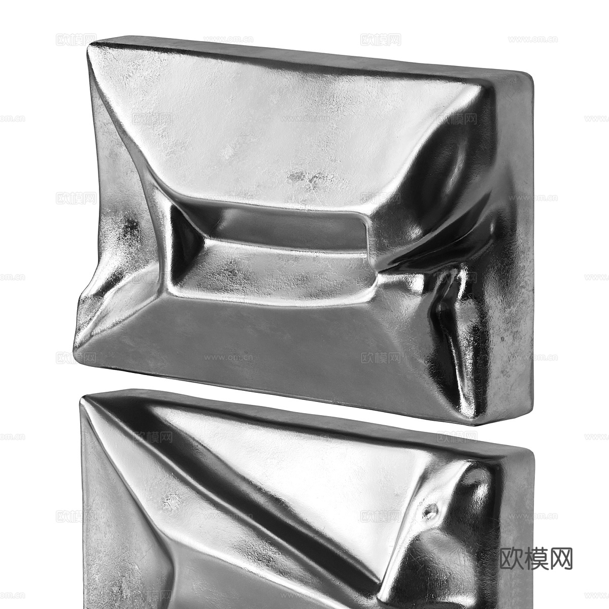 现代不锈钢金属艺术品3d模型