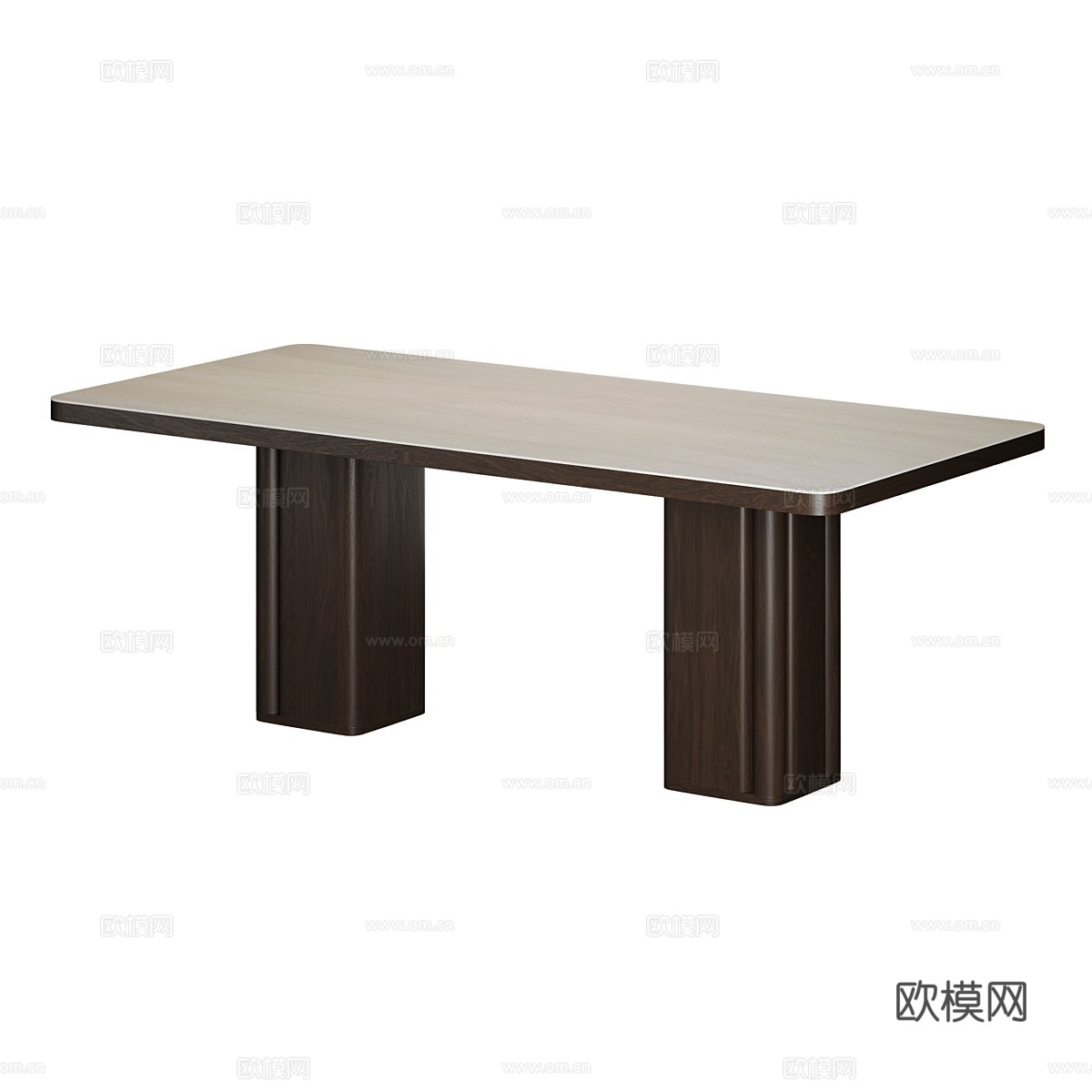 现代意式 Rinaldi 岩板长餐桌3d模型