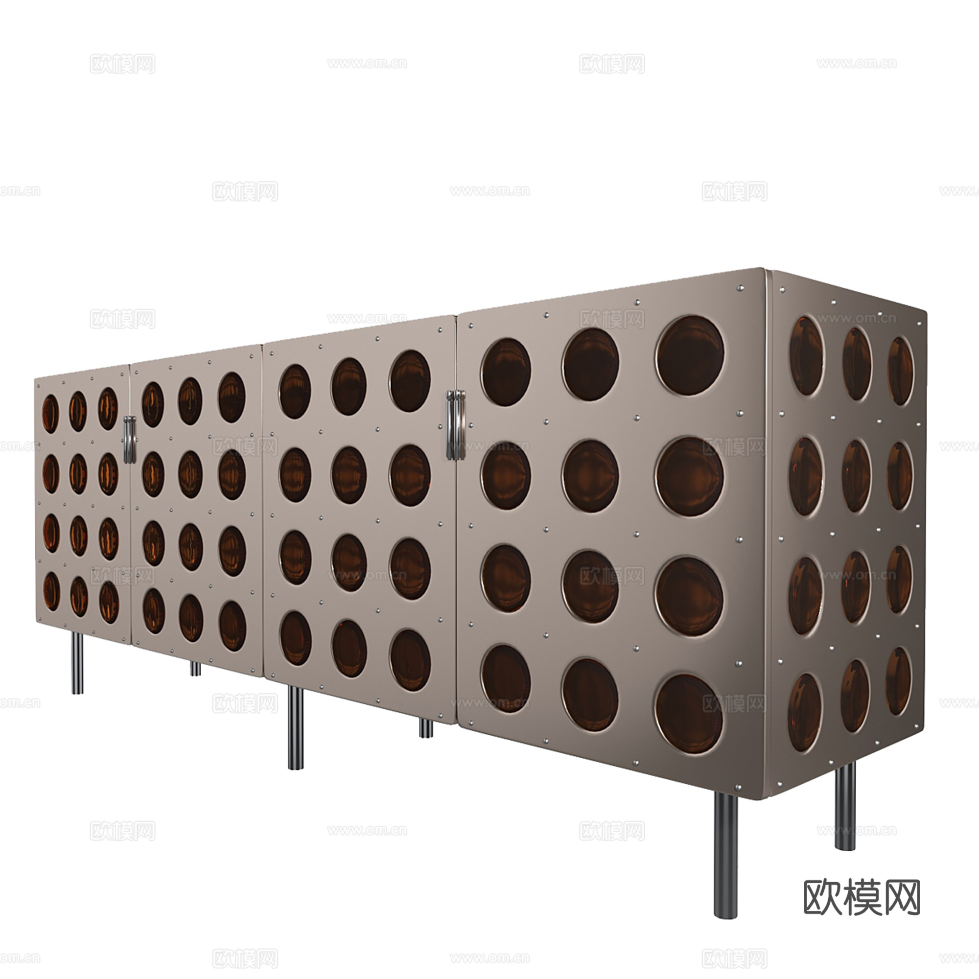 现代装饰柜 矮柜su模型