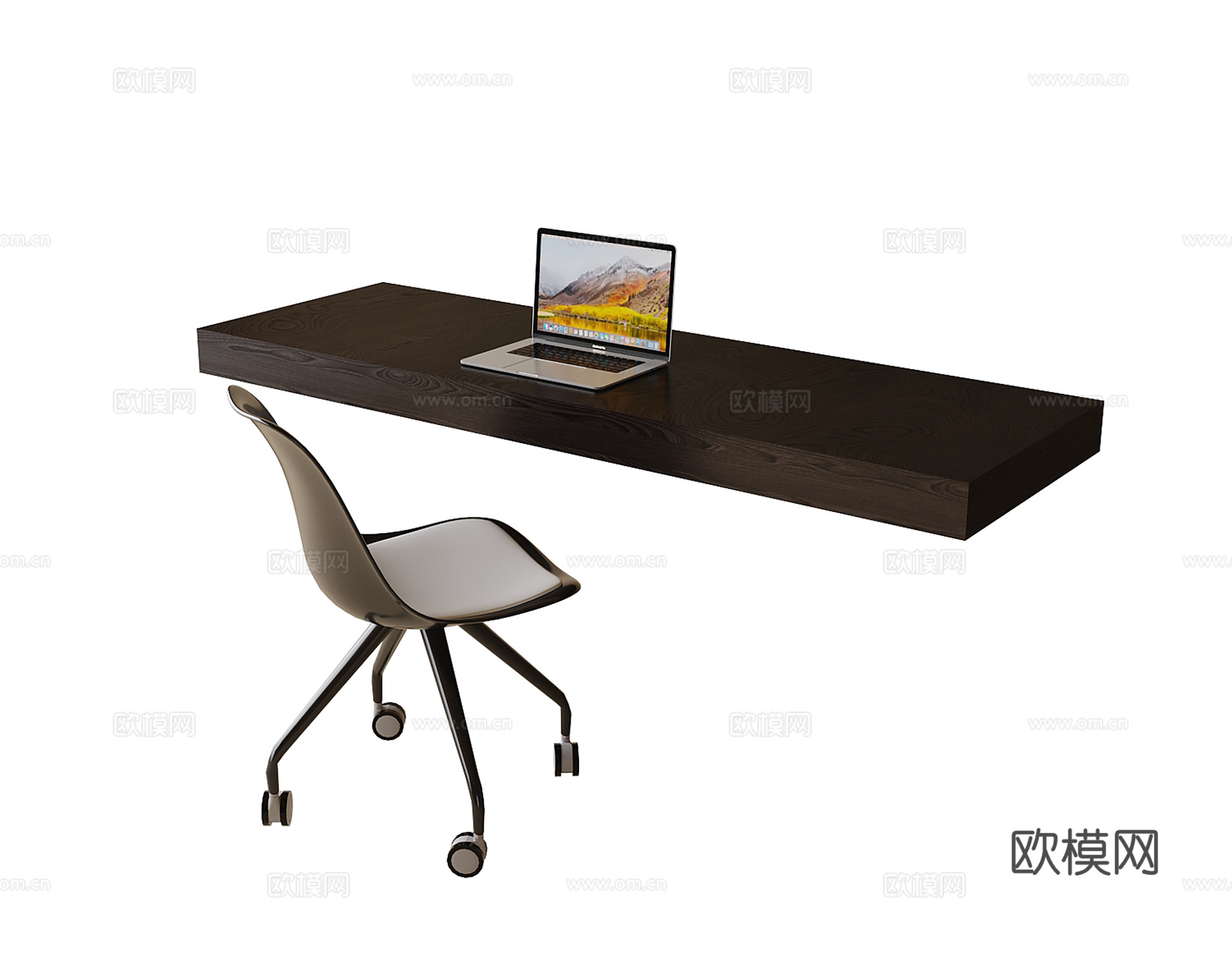 现代书桌椅su模型