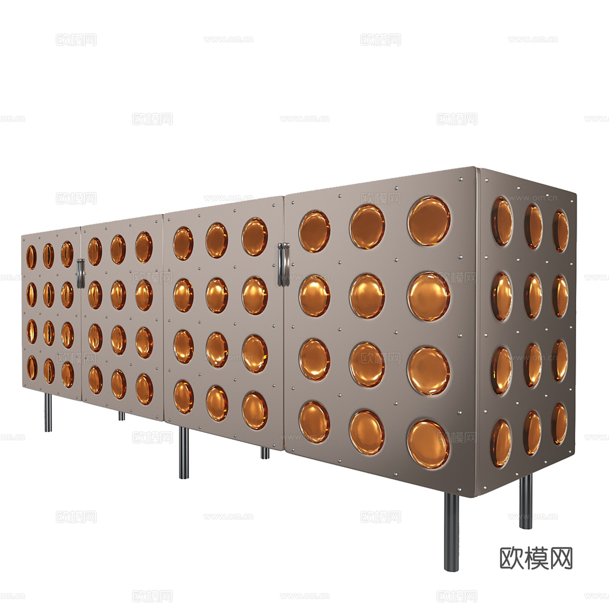 现代装饰柜 矮柜su模型