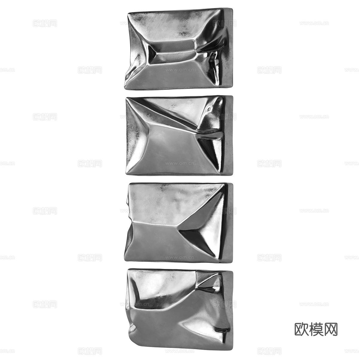 现代不锈钢金属艺术品3d模型