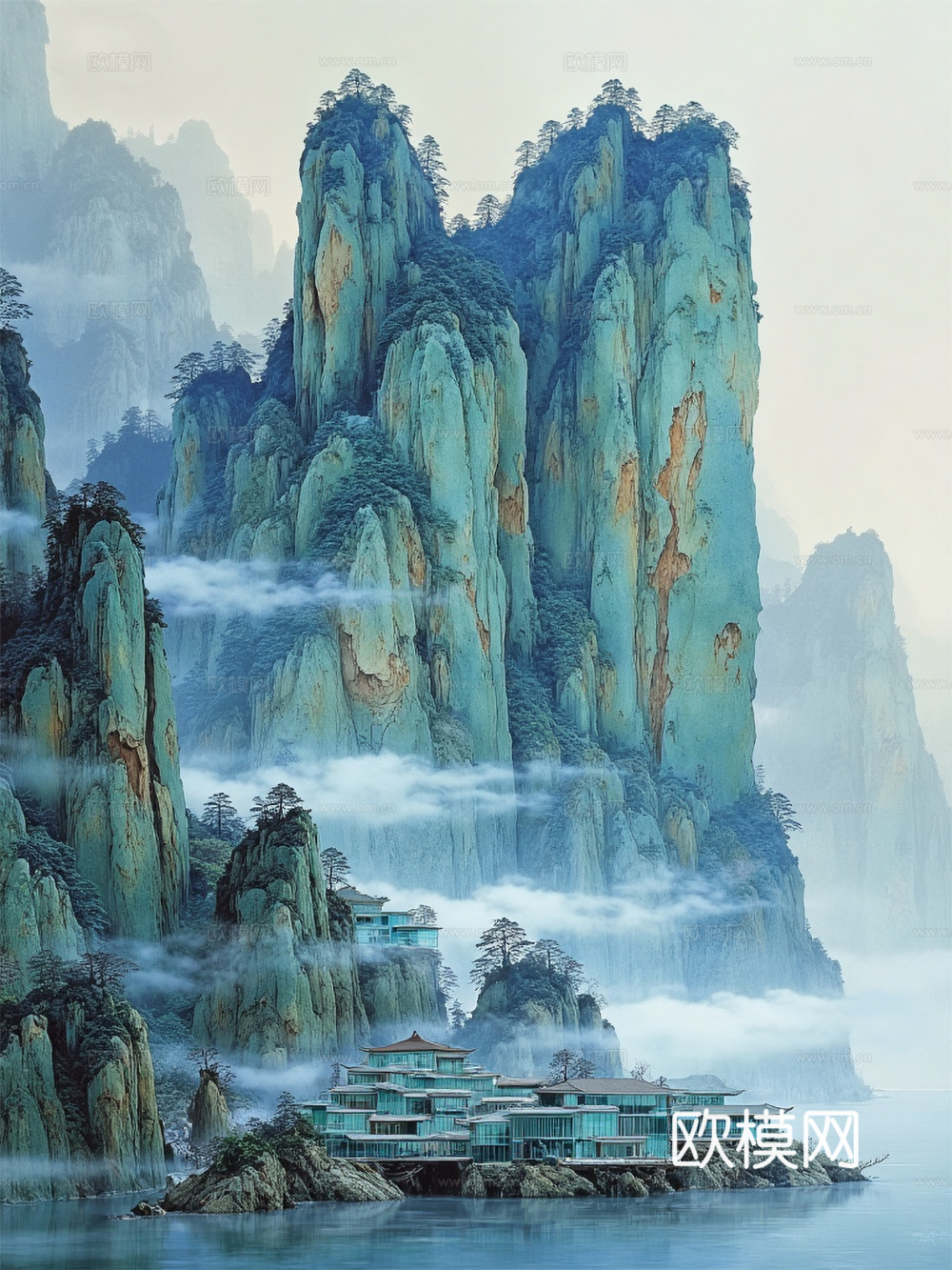 风景装饰挂画 山水画