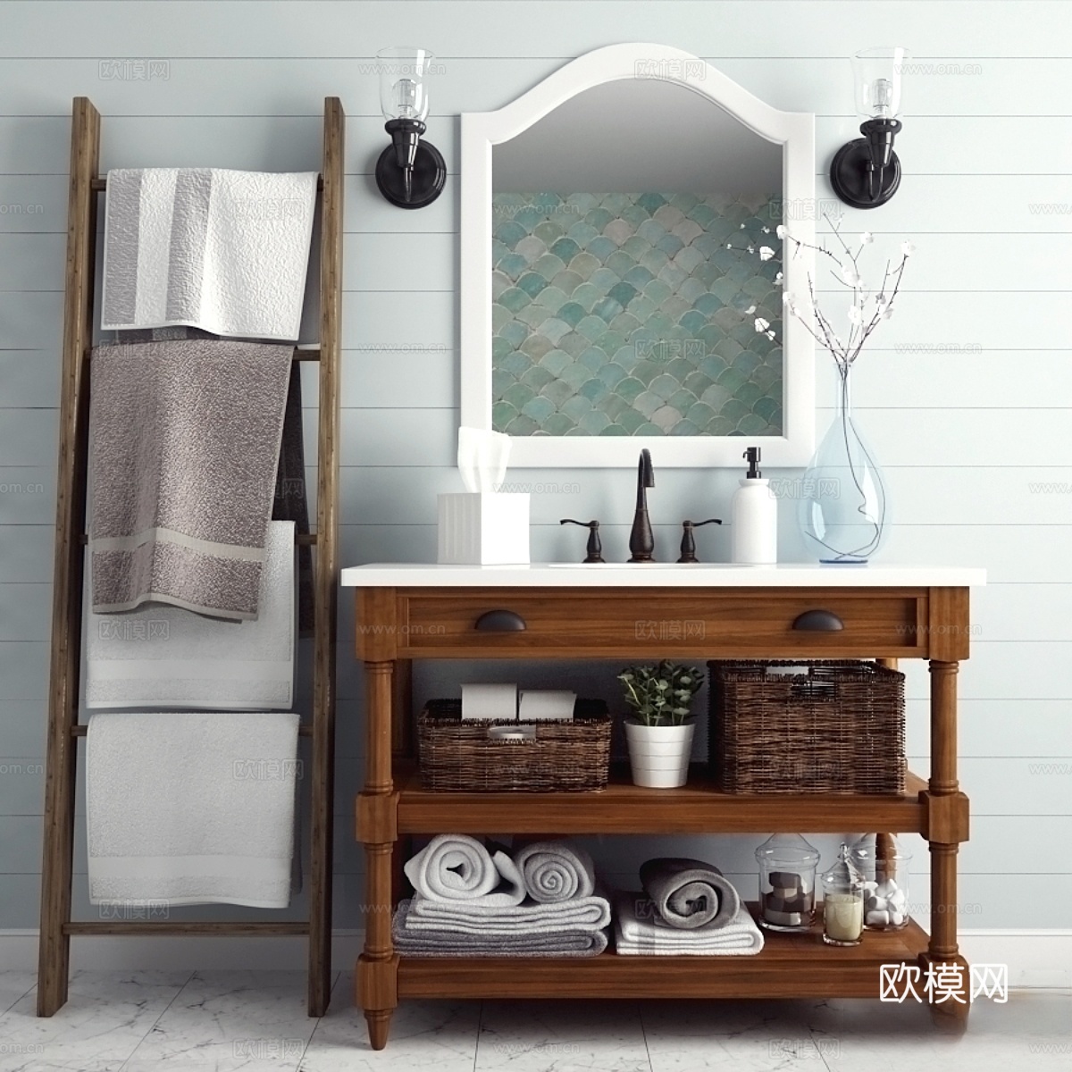 浴室套装3d模型下载