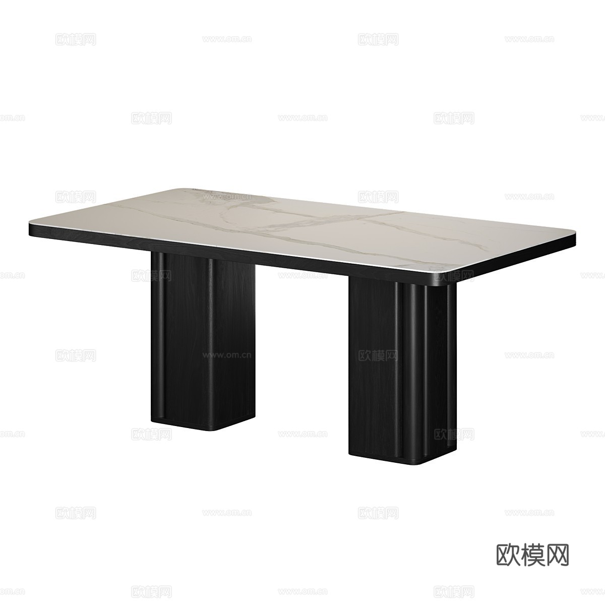 现代意式 Rinaldi 岩板长餐桌3d模型