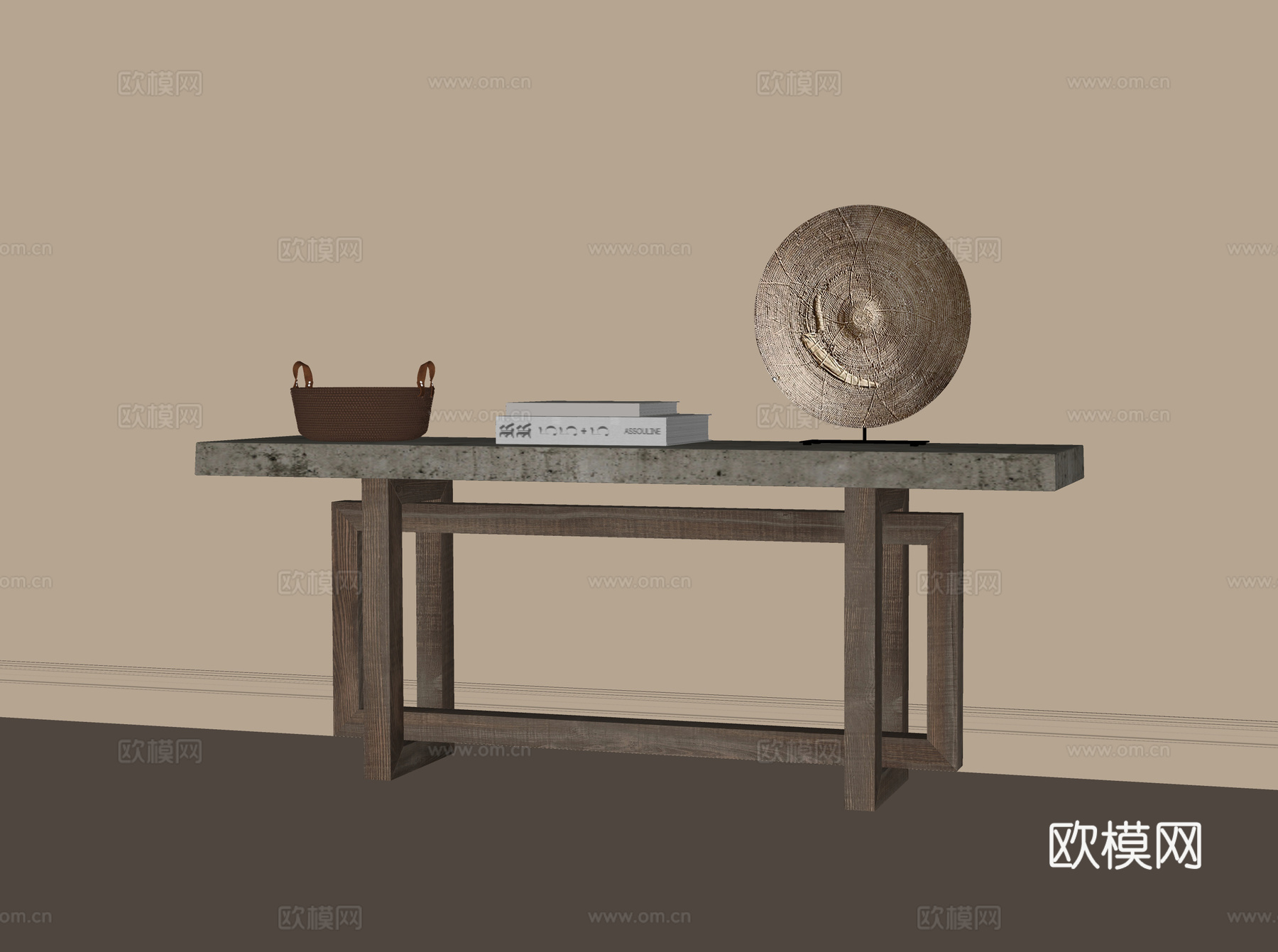 现代端景台 玄关台su模型