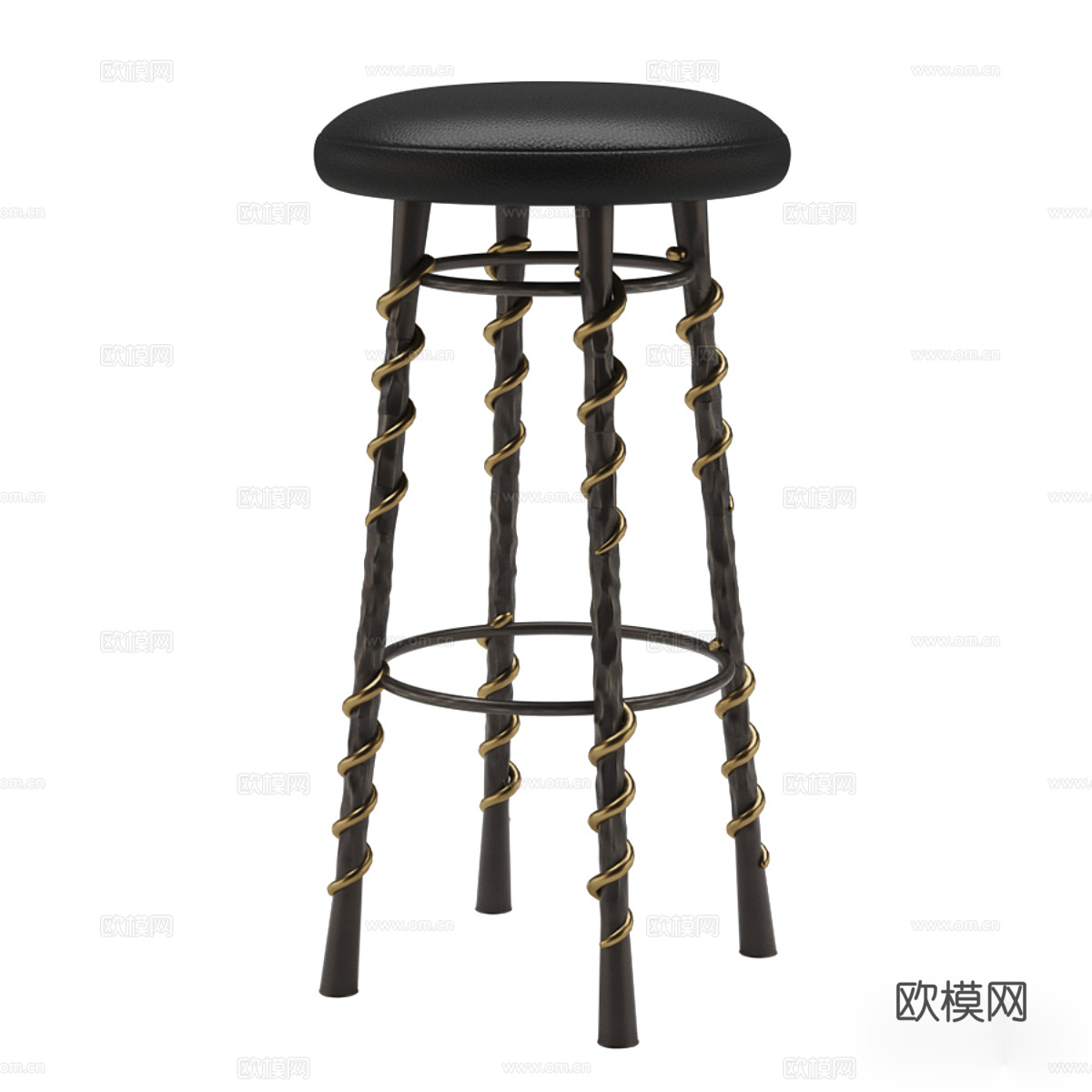 现代吧台椅 吧椅 吧台椅3d模型下载（渲染图1）