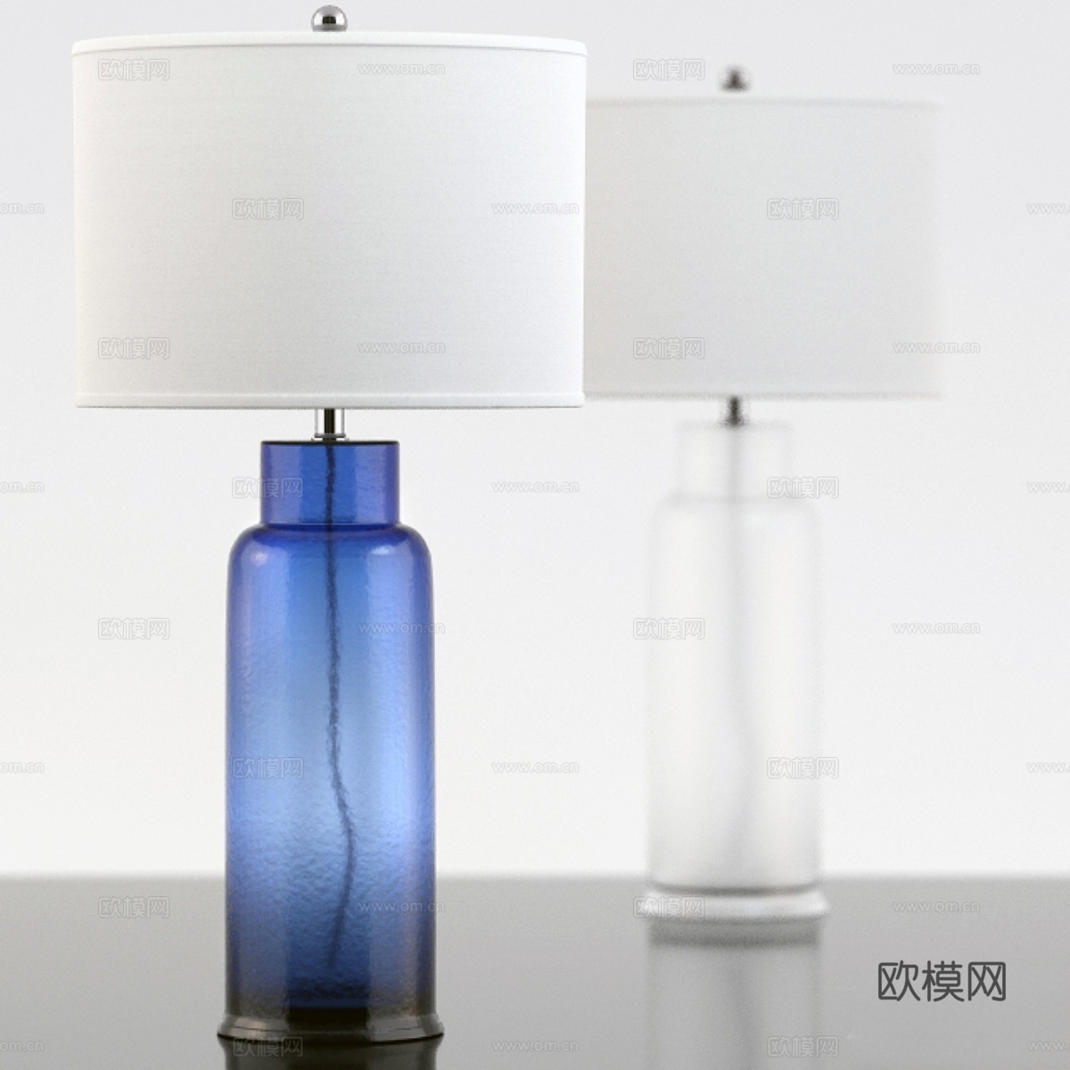 萨法维蓝玻璃灯3d模型下载