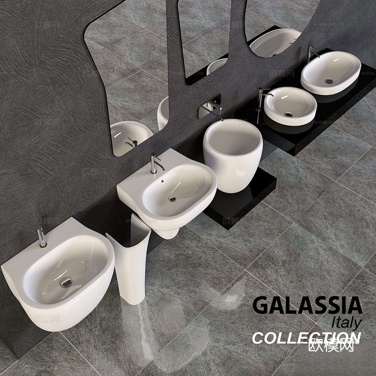 Gallasia Ergo 洗手盆3d模型