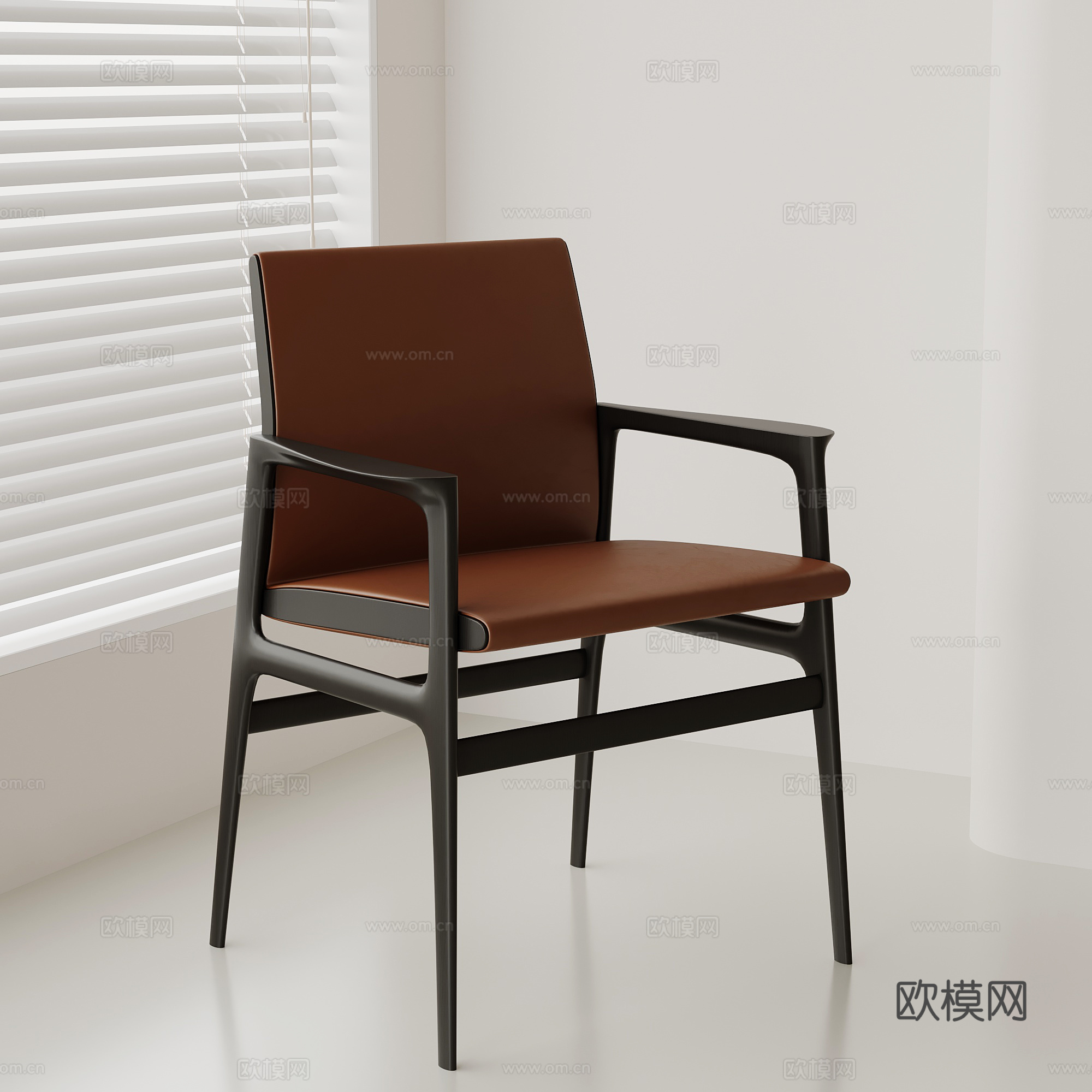 现代意式餐椅 椅子 单椅su模型
