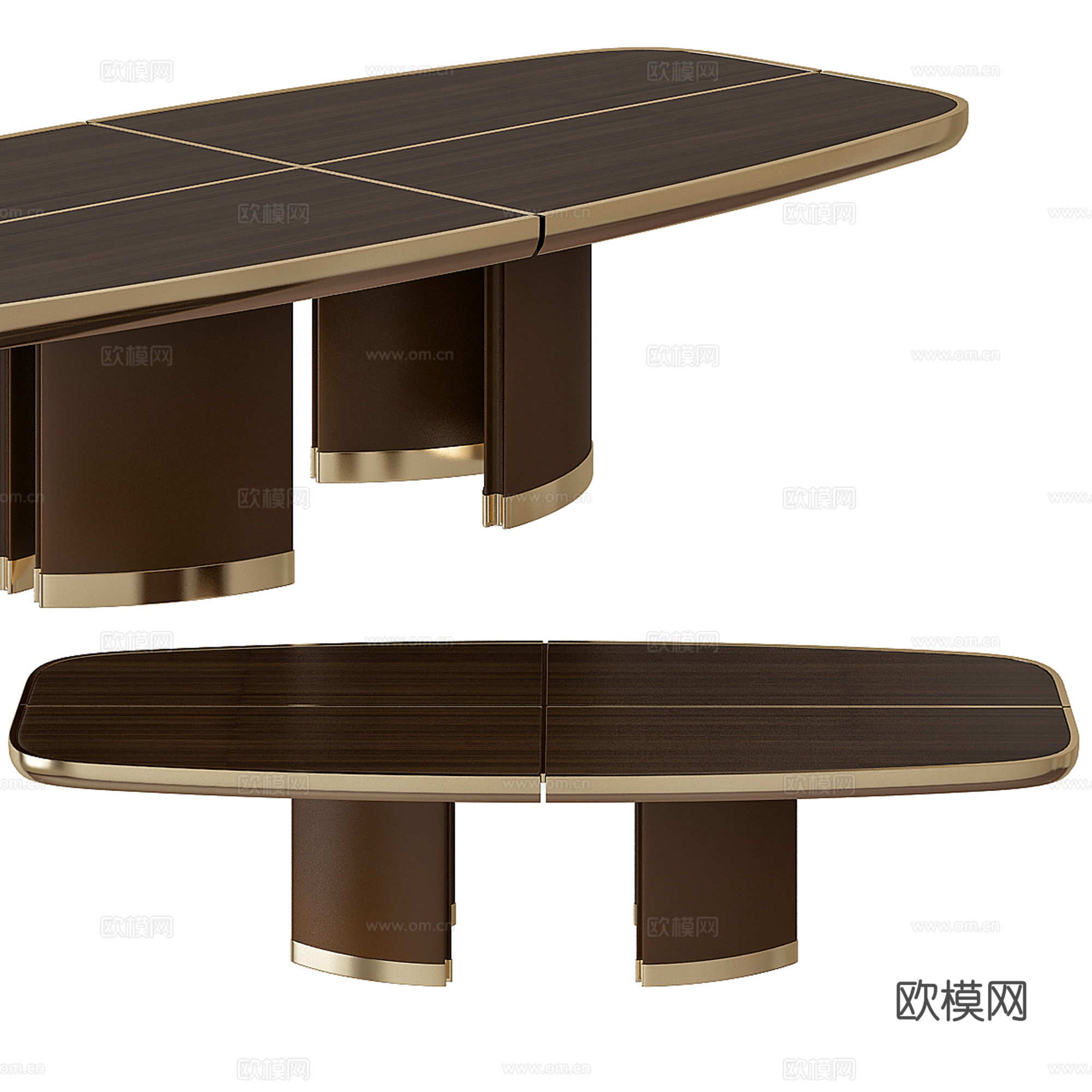 现代椭圆餐桌su模型