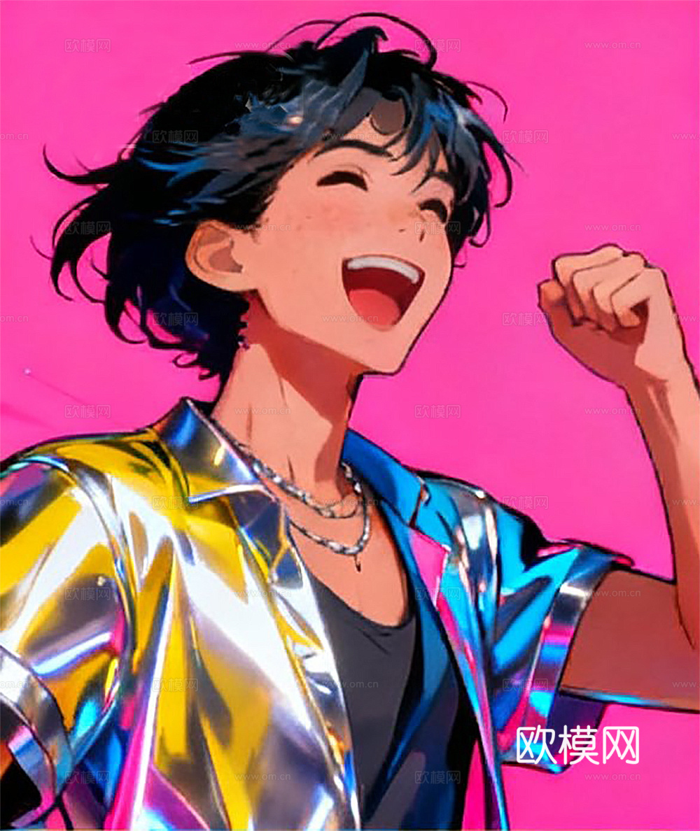 现代多巴胺风格卡通人物挂画装饰画