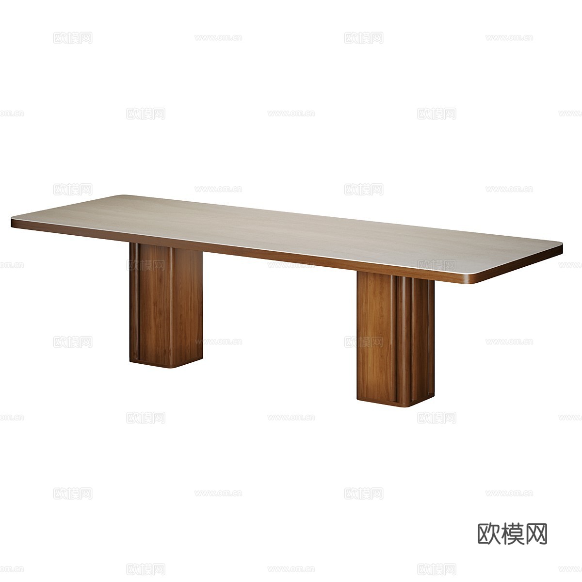 现代意式 Rinaldi 岩板长餐桌3d模型