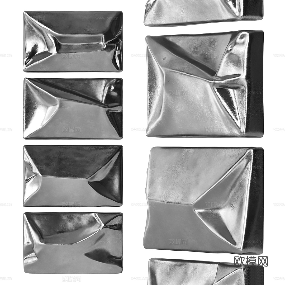 现代不锈钢金属艺术品3d模型
