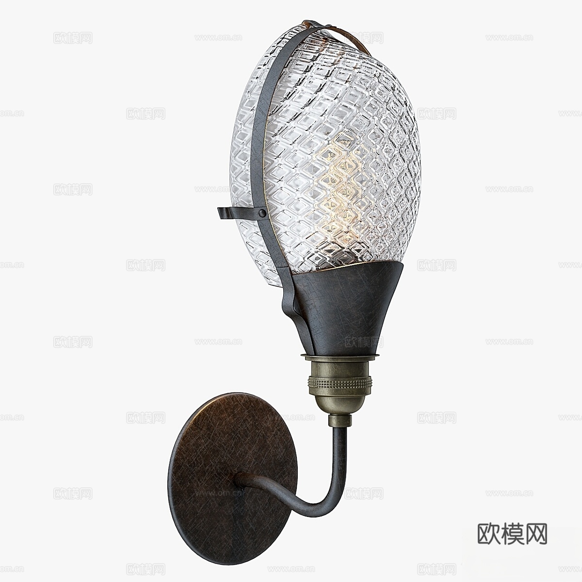 早期风格绗缝玻璃手术灯3d模型下载