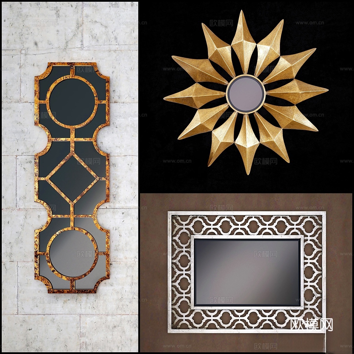 镜面墙223d模型下载