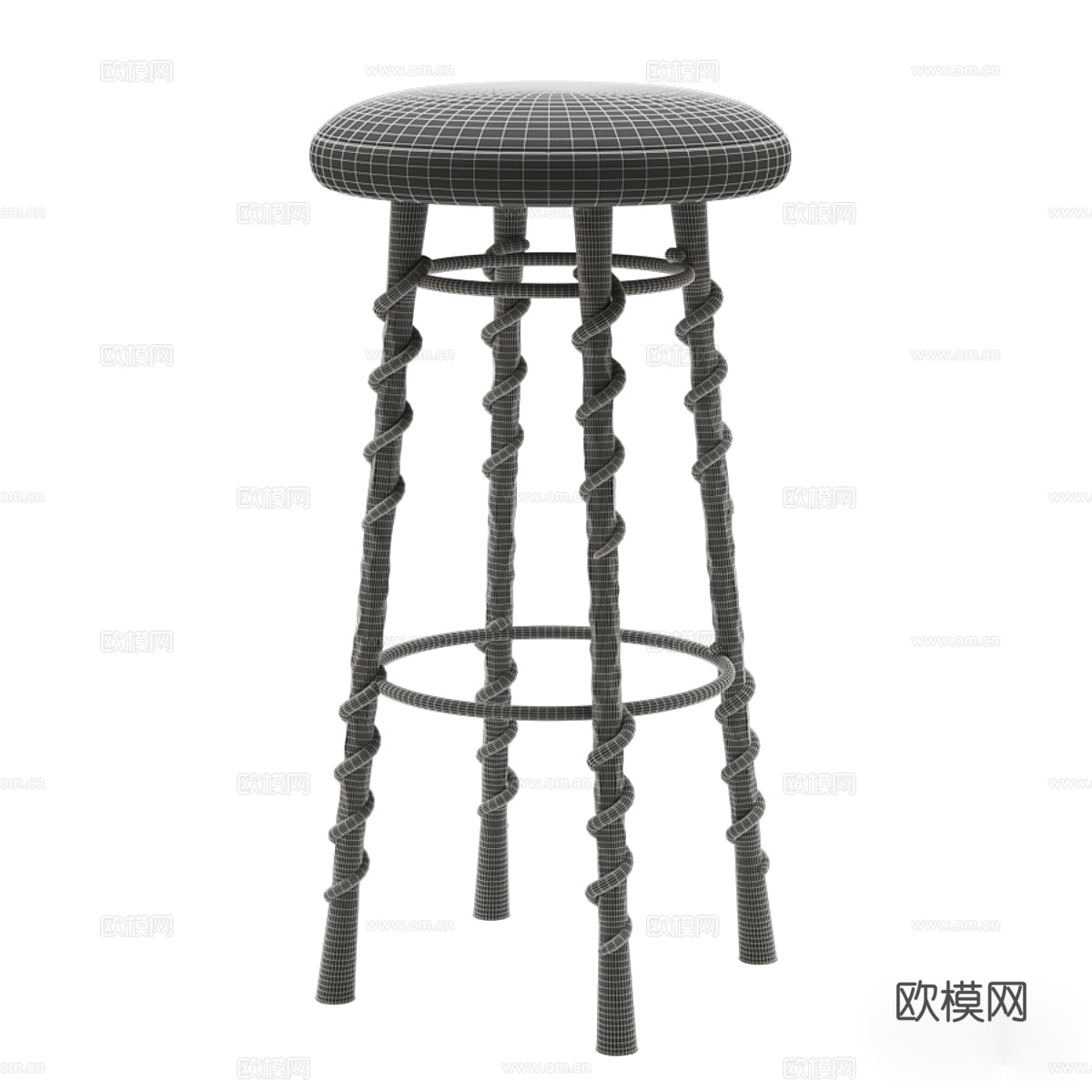 现代吧台椅 吧椅 吧台椅3d模型下载（渲染图2）