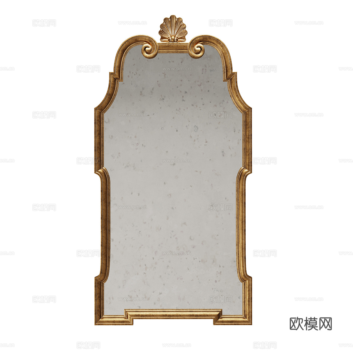 欧式古典装饰镜子3d模型下载（渲染图1）