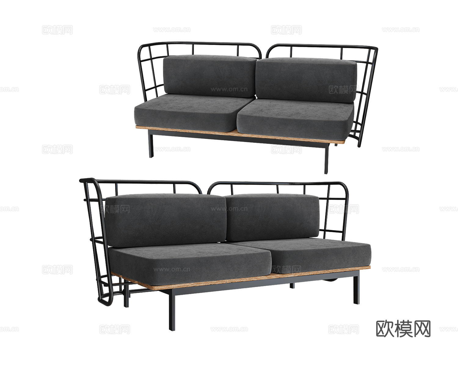 Chairs & More 双人沙发3d模型下载
