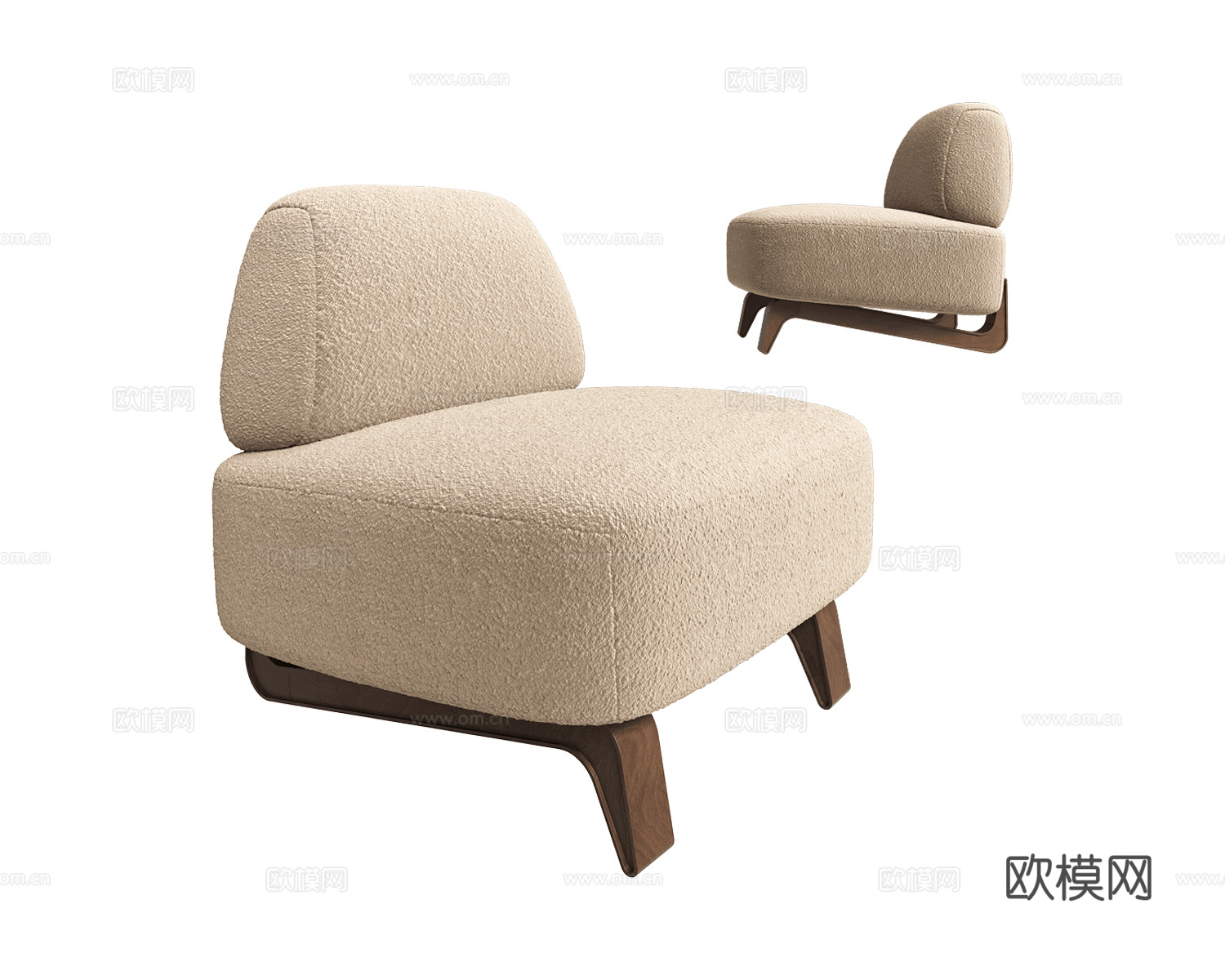 Paolo Castelli 意式单人沙发3d模型下载