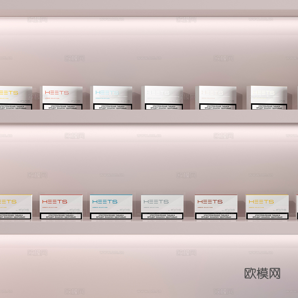 IQOS 电子烟销售展示柜3d模型下载（渲染图3）