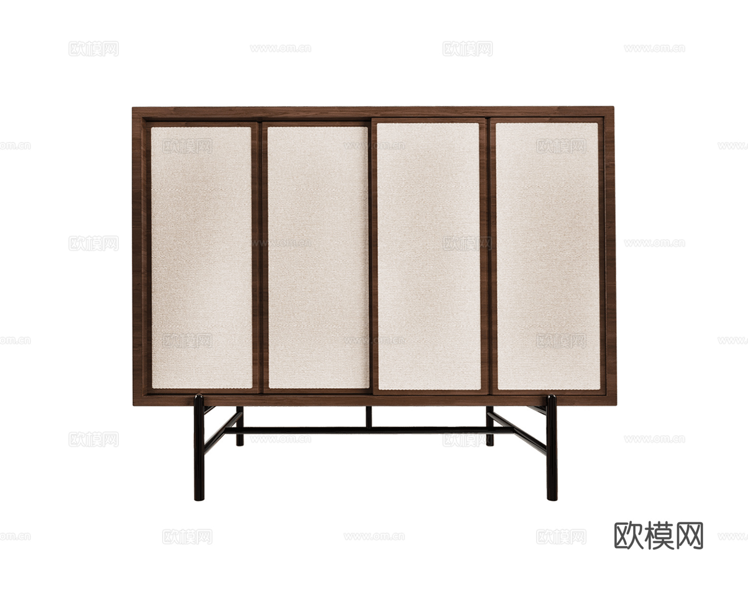 L.Ercolani 原木风餐边柜3d模型下载（渲染图2）