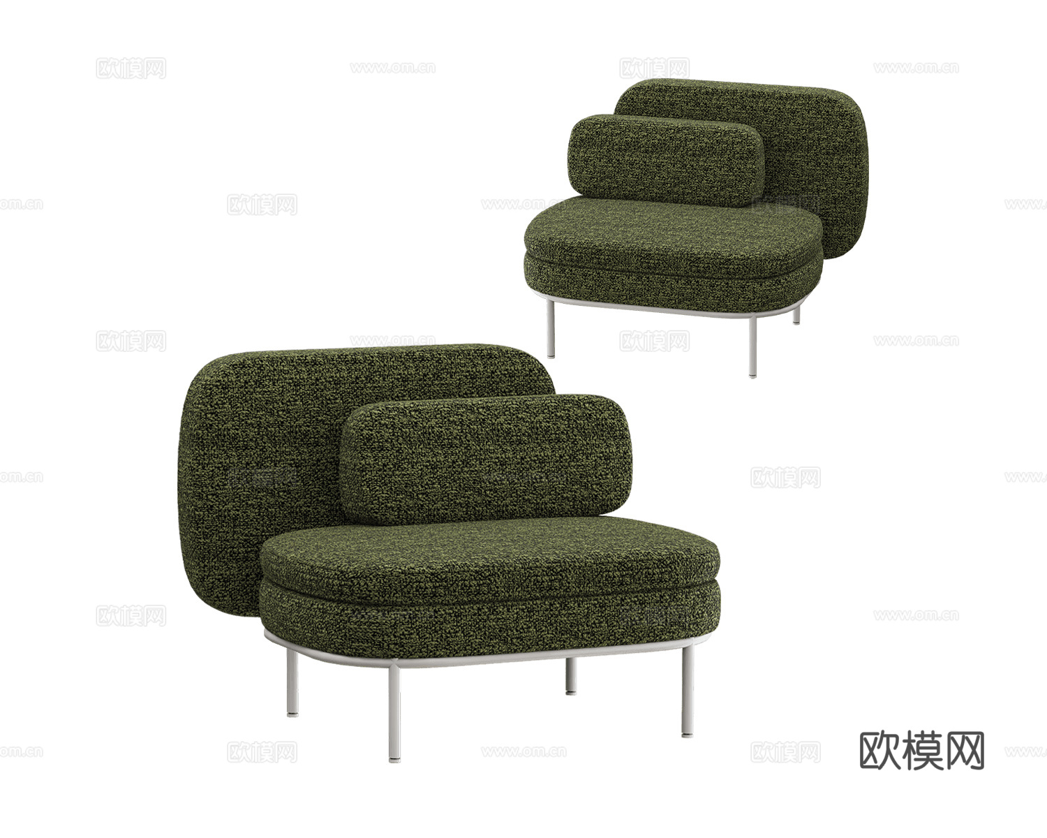 DONNA 单人沙发3d模型下载