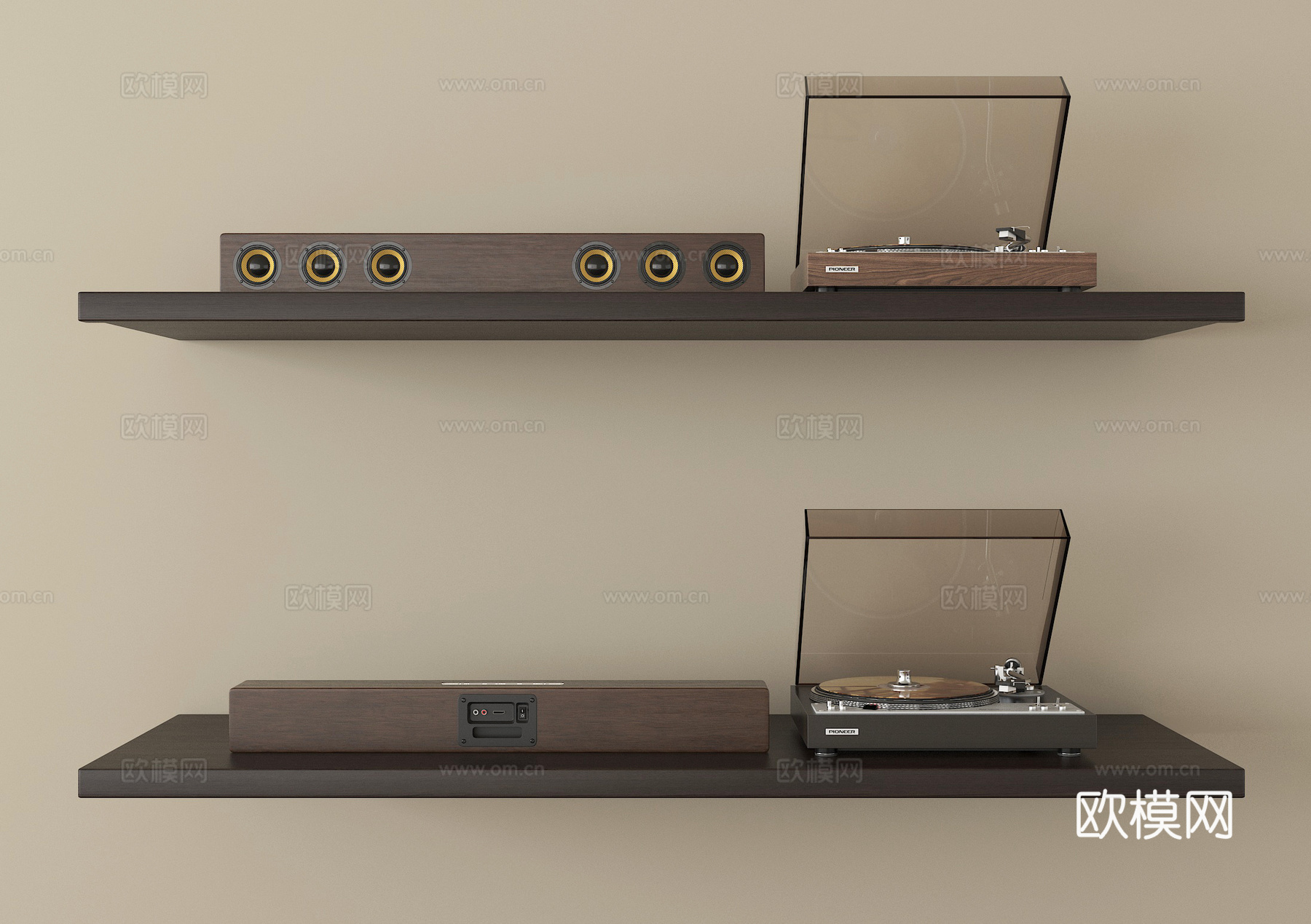 中古风音响  唱片机3d模型下载