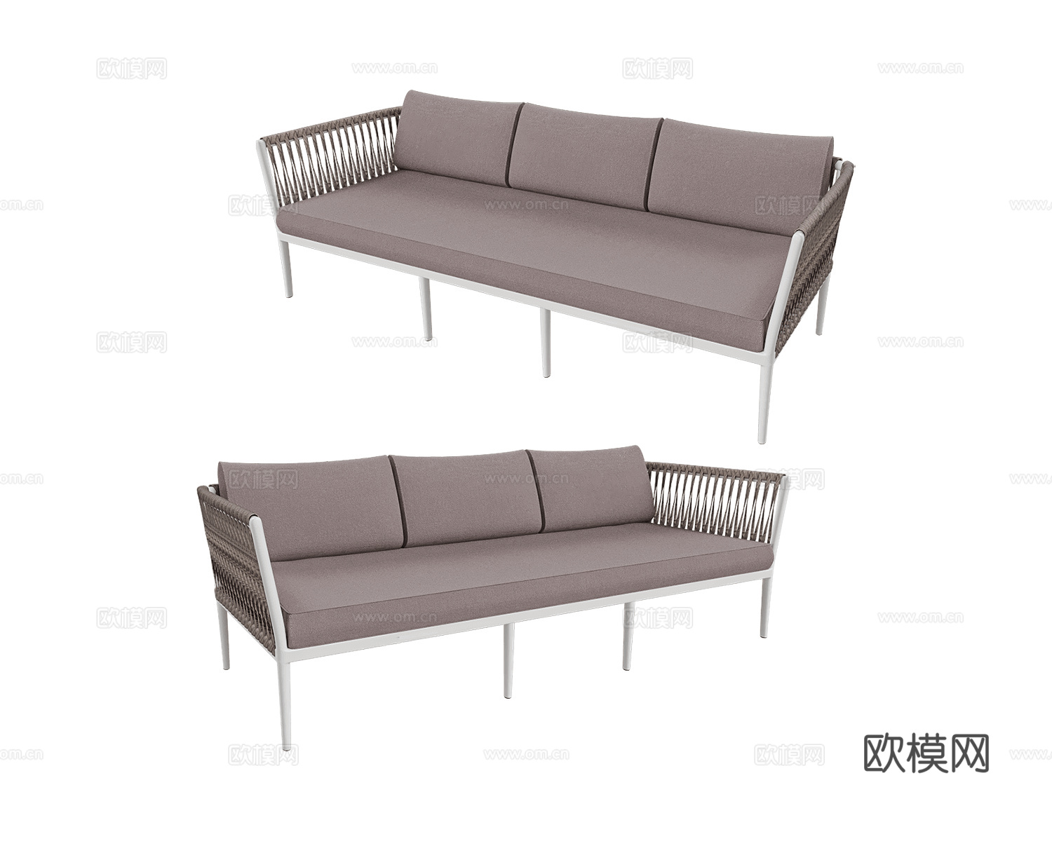 4SiS 户外沙发 三人沙发3d模型下载