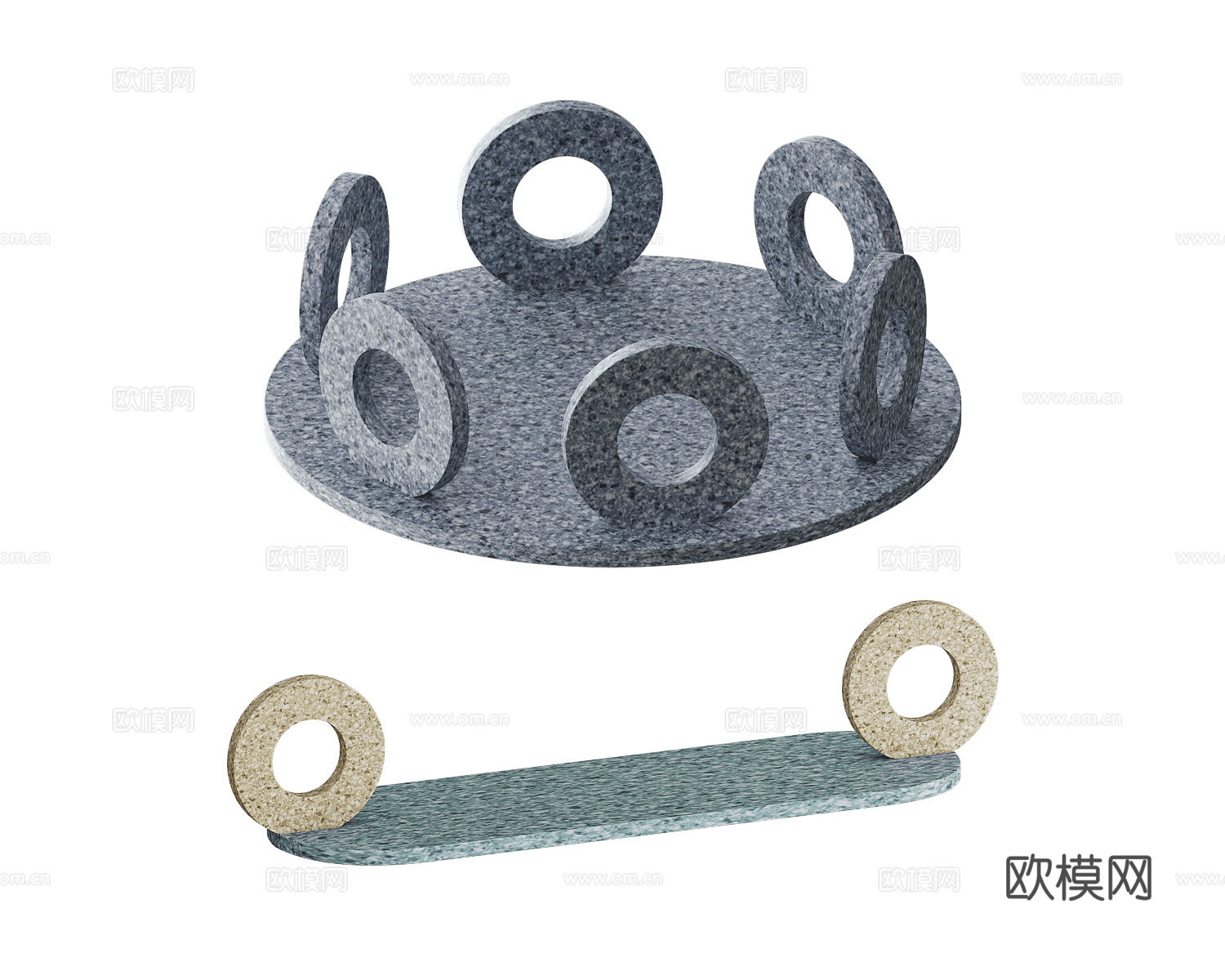 NOMA 水果盘 摆件3d模型下载