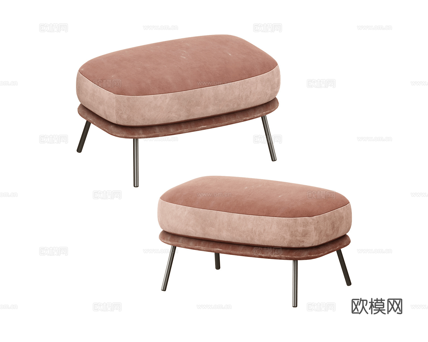 Saba 脚踏 沙发凳3d模型下载
