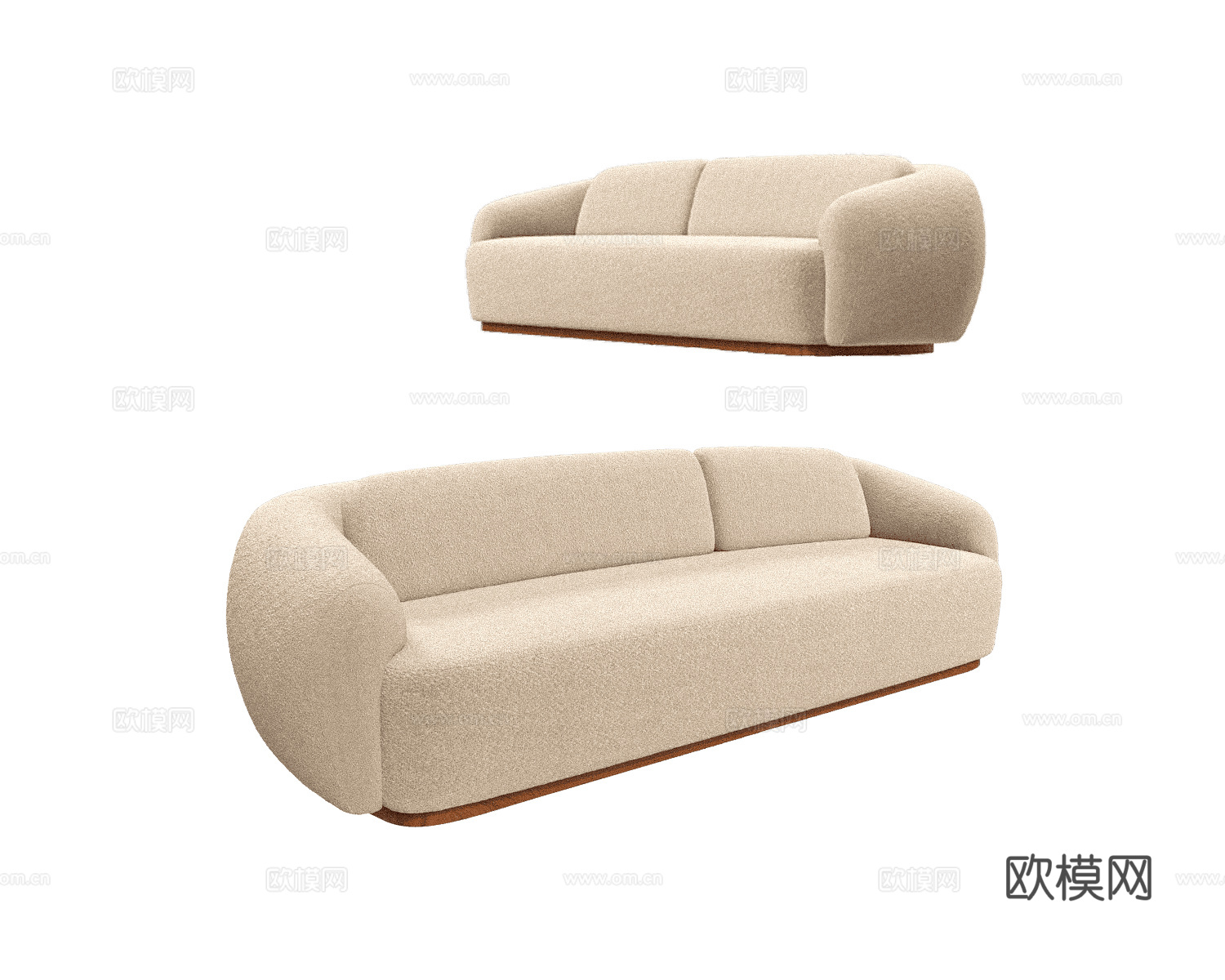 Paolo Castelli 意式双人沙发3d模型下载