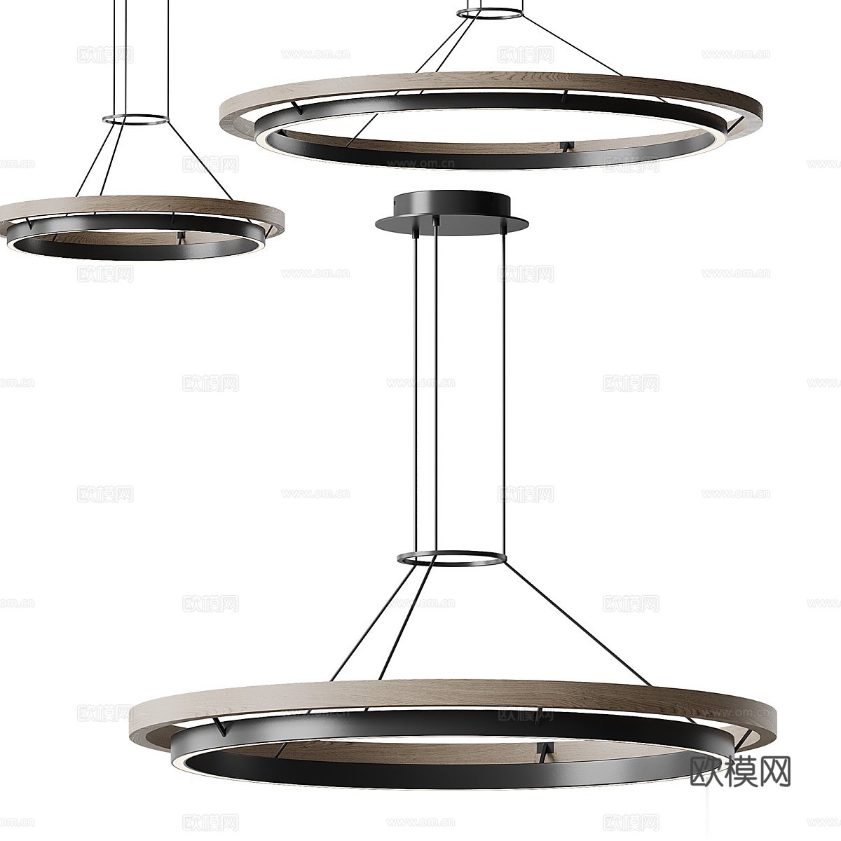 现代意式极简 Grace 圆形吊灯3d模型下载（渲染图1）