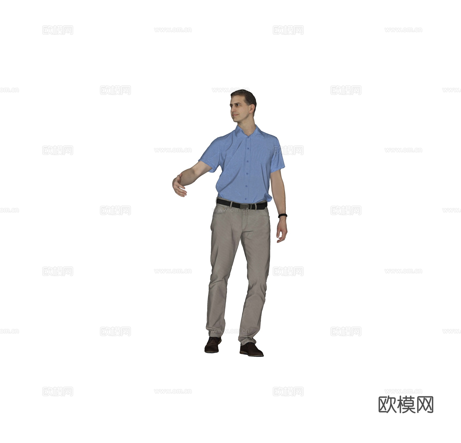 现代人物 三维人物 站姿男人su模型