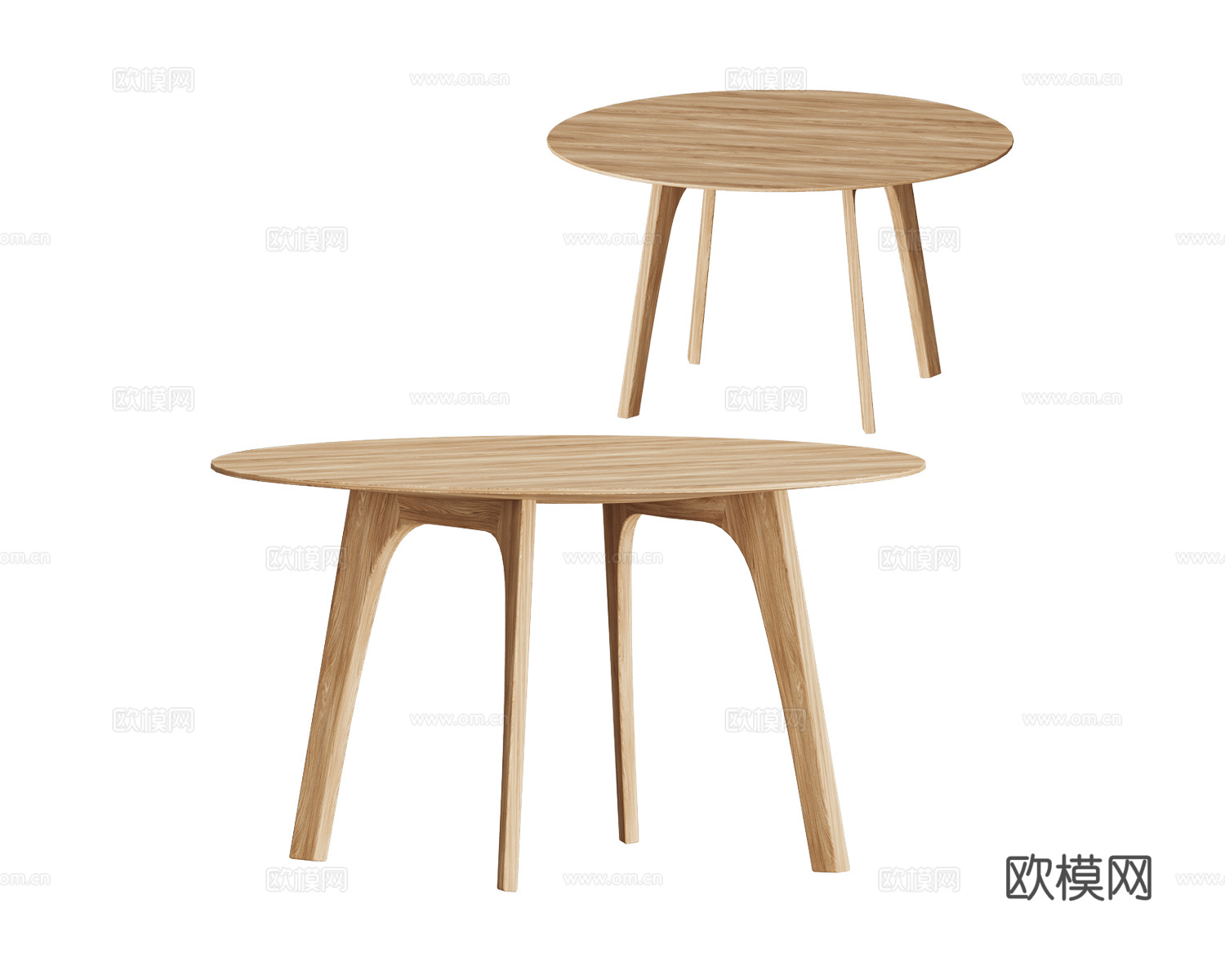 Arbore 原木风餐桌3d模型下载