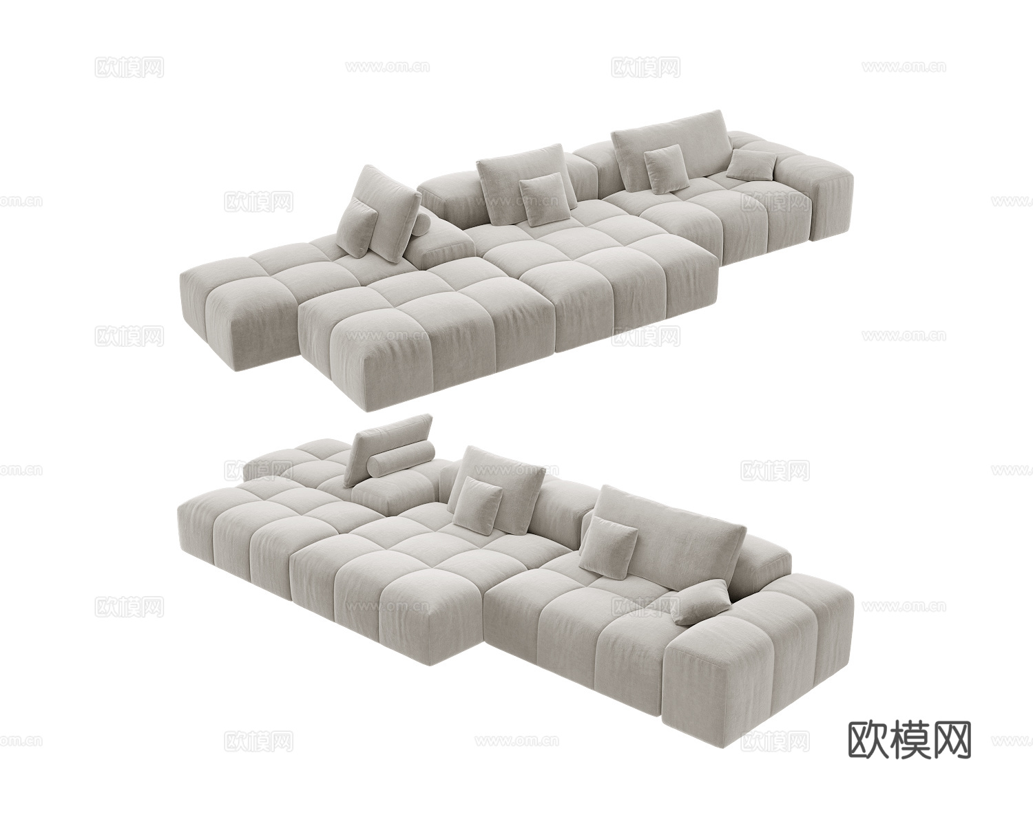 Saba 岛屿多人沙发3d模型下载