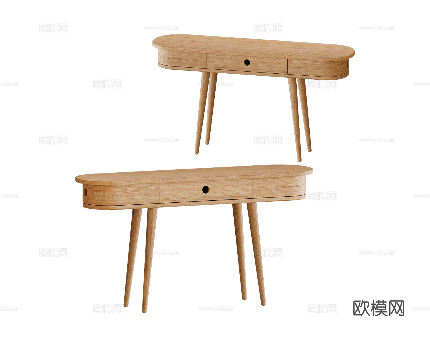 Yaratam Design 原木风书桌3d模型下载