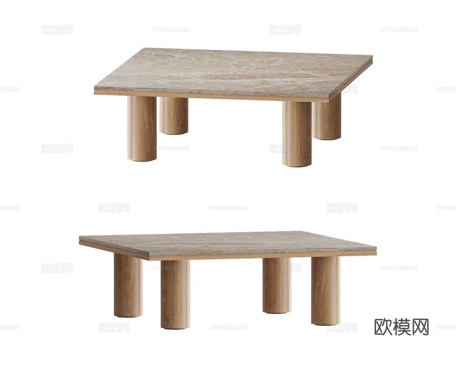 Arbore 原木风茶几3d模型下载