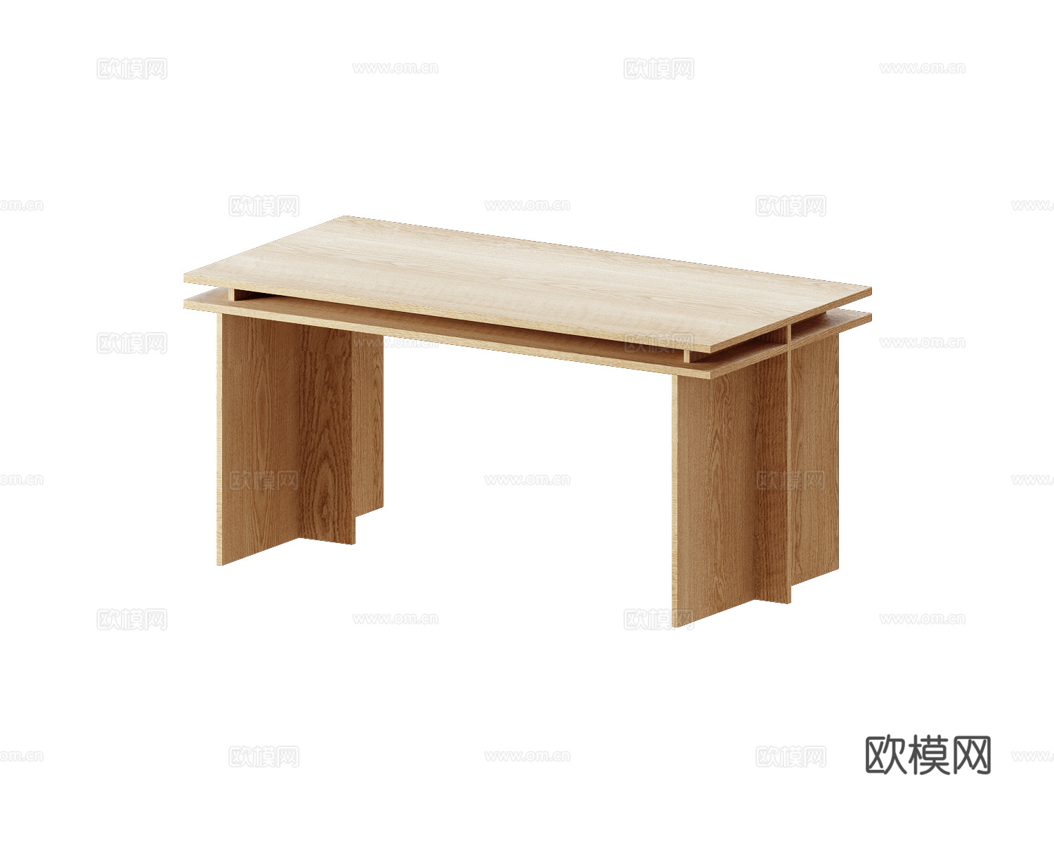 SIJU 原木风换鞋凳3d模型下载