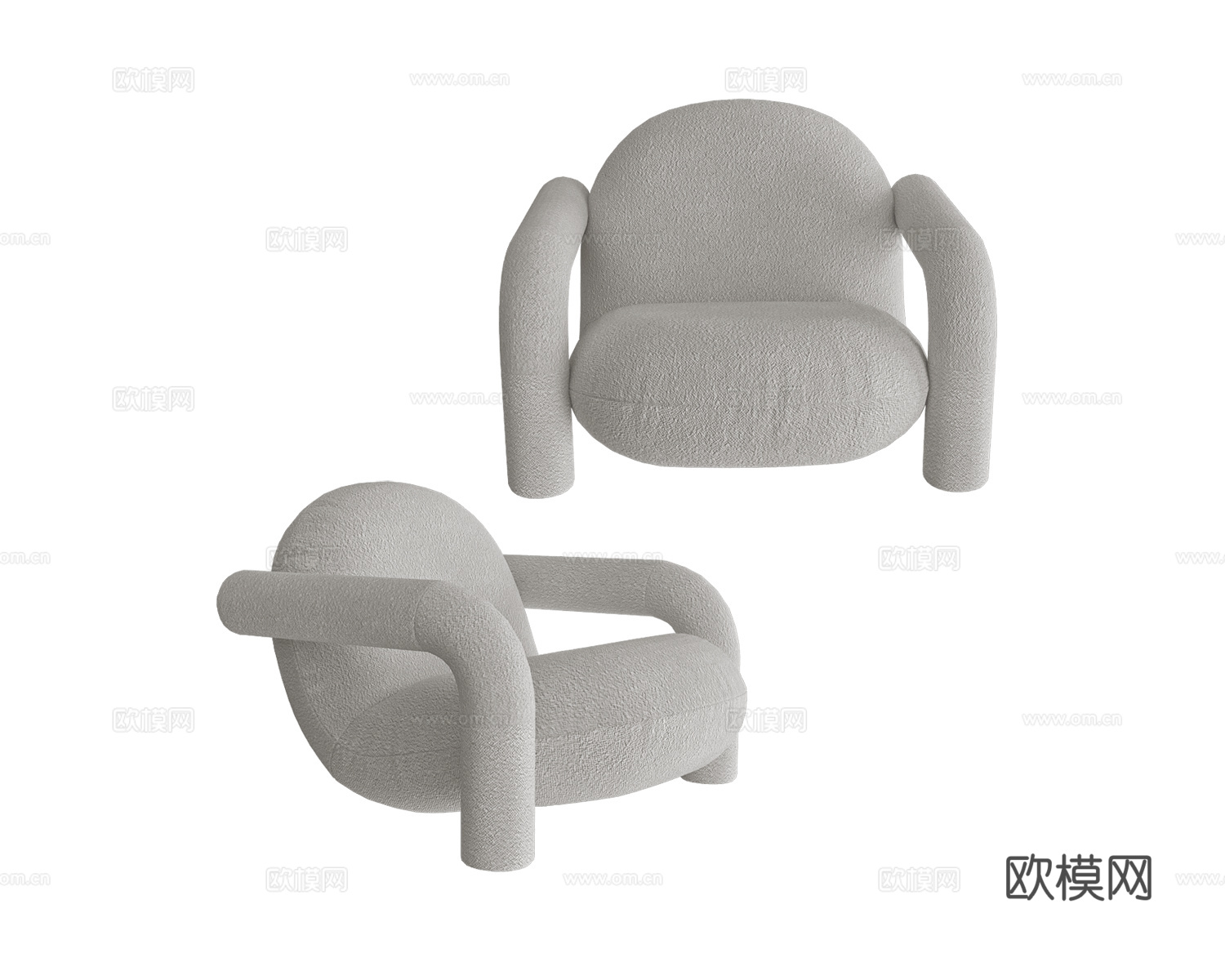 DIZA Collective 意式单人沙发3d模型下载