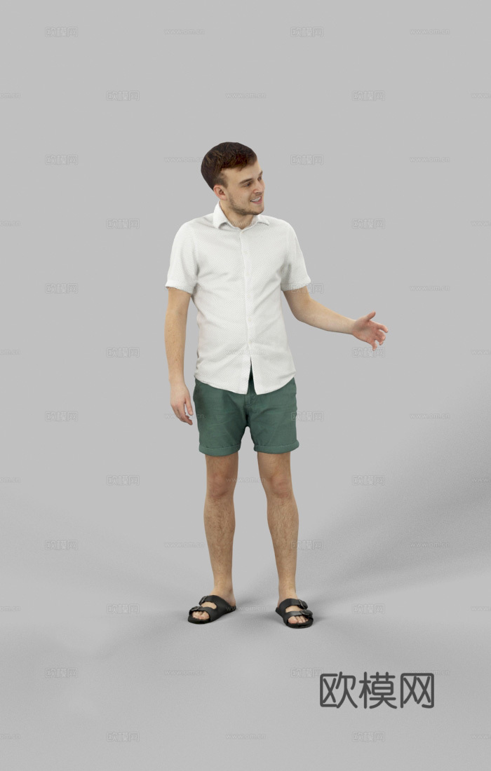现代人物 三维人物 站姿男人su模型