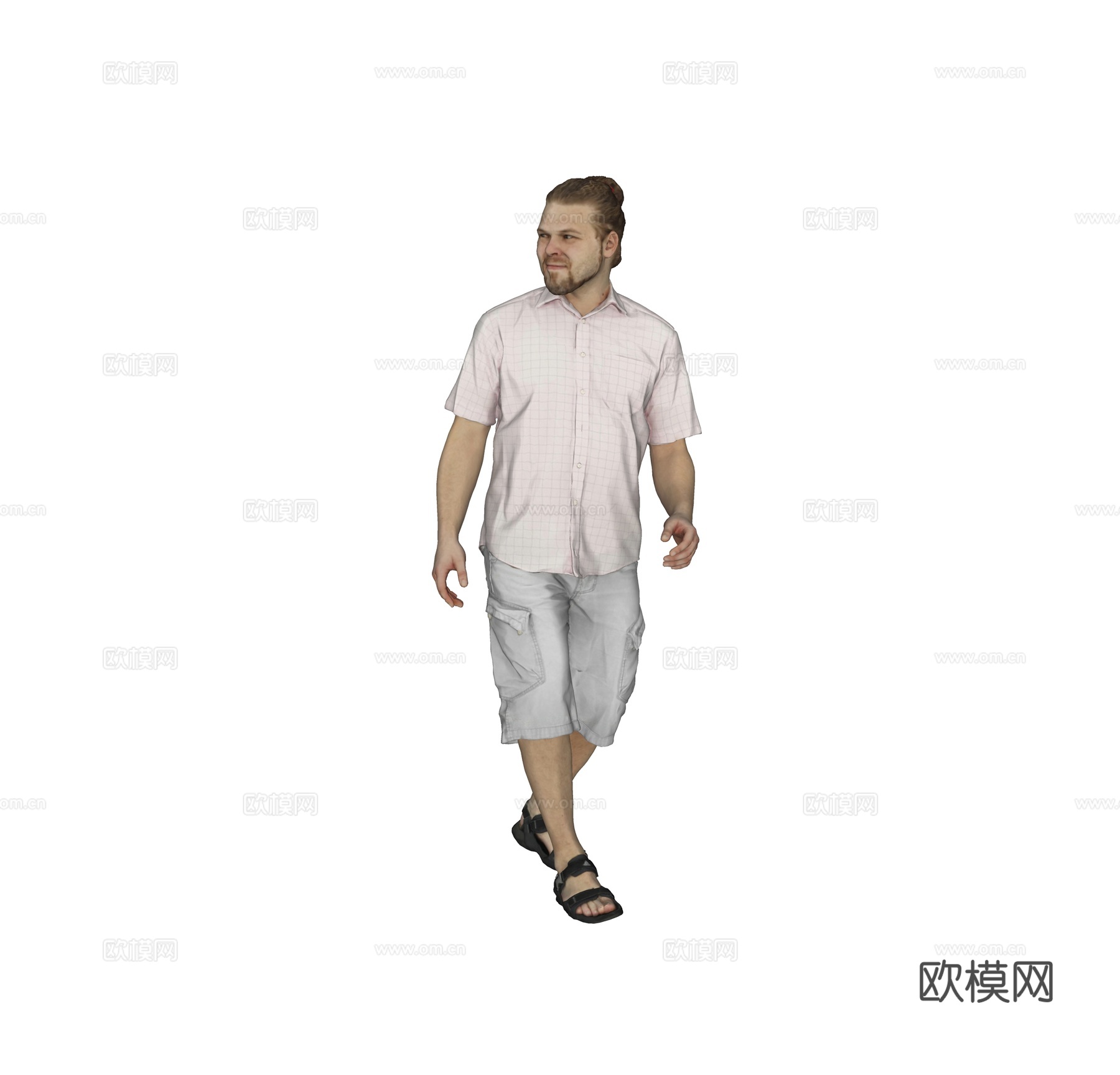 现代人物 三维人物 站姿男人su模型