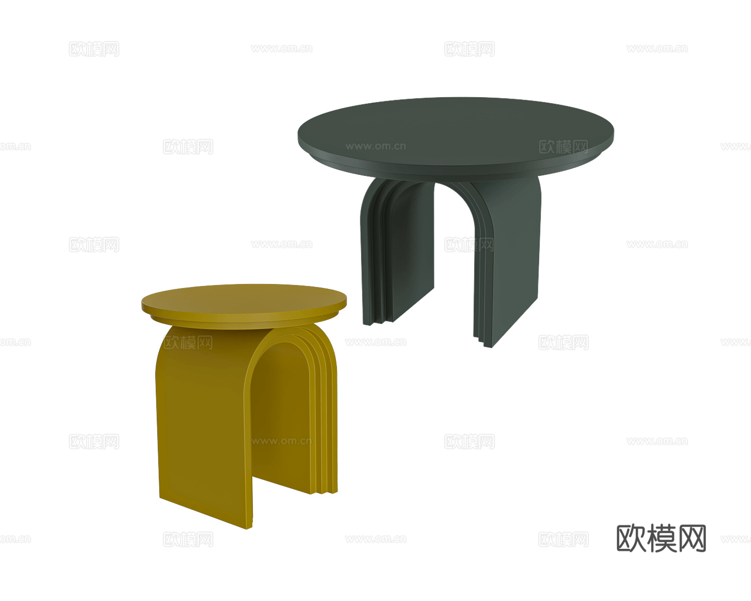 DIZA Collective 边几3d模型下载（渲染图2）