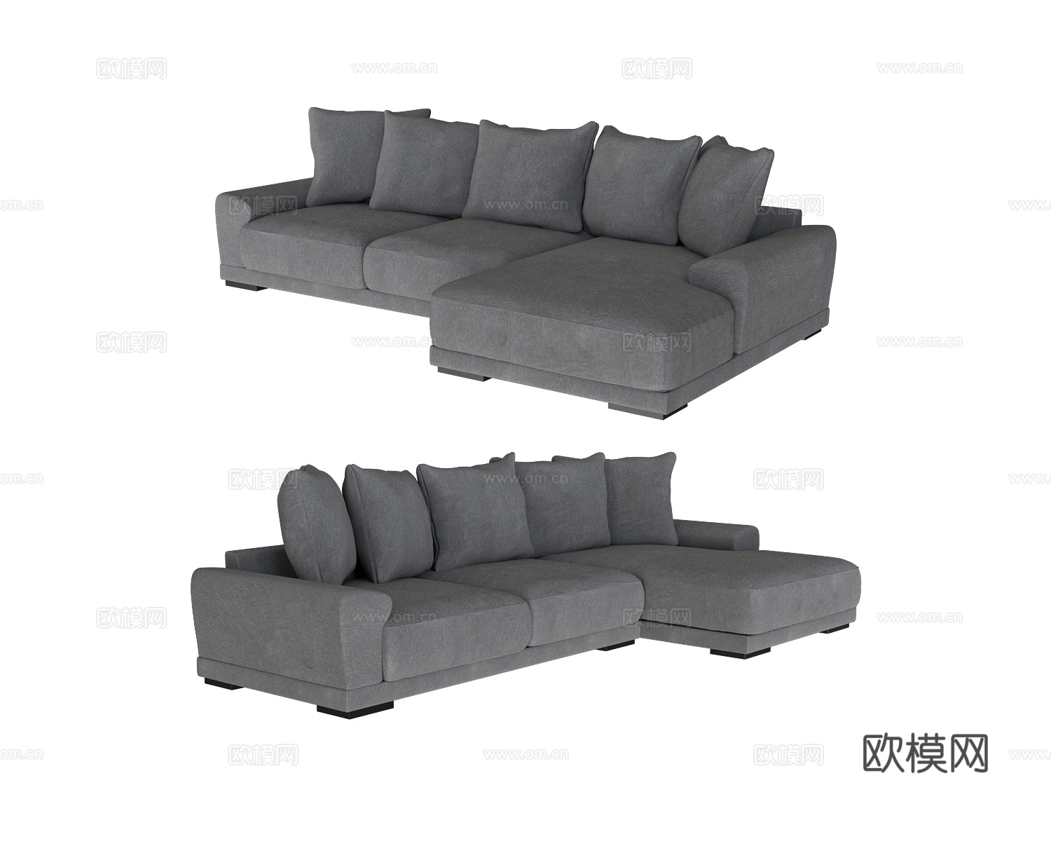 Ivasa 转角沙发3d模型下载