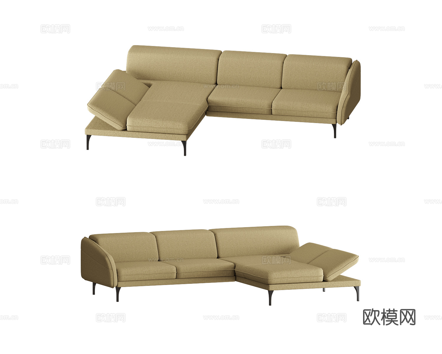 Saiwala 转角沙发3d模型下载