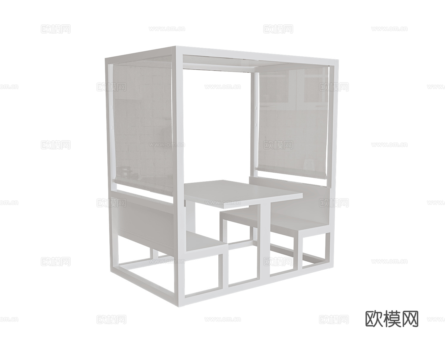 Gandía Blasco 卡位餐桌椅3d模型下载