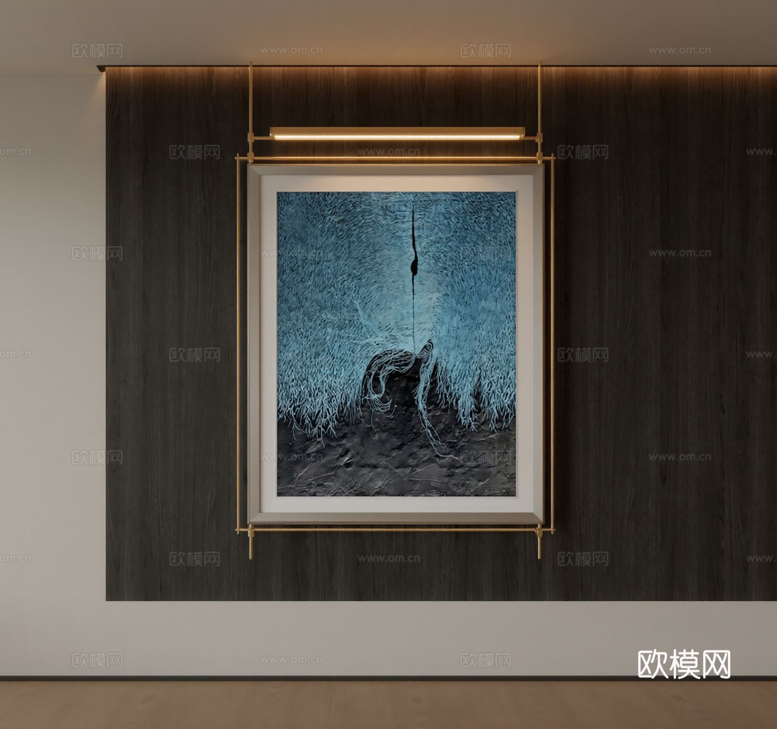 现代轻奢艺术挂画su模型