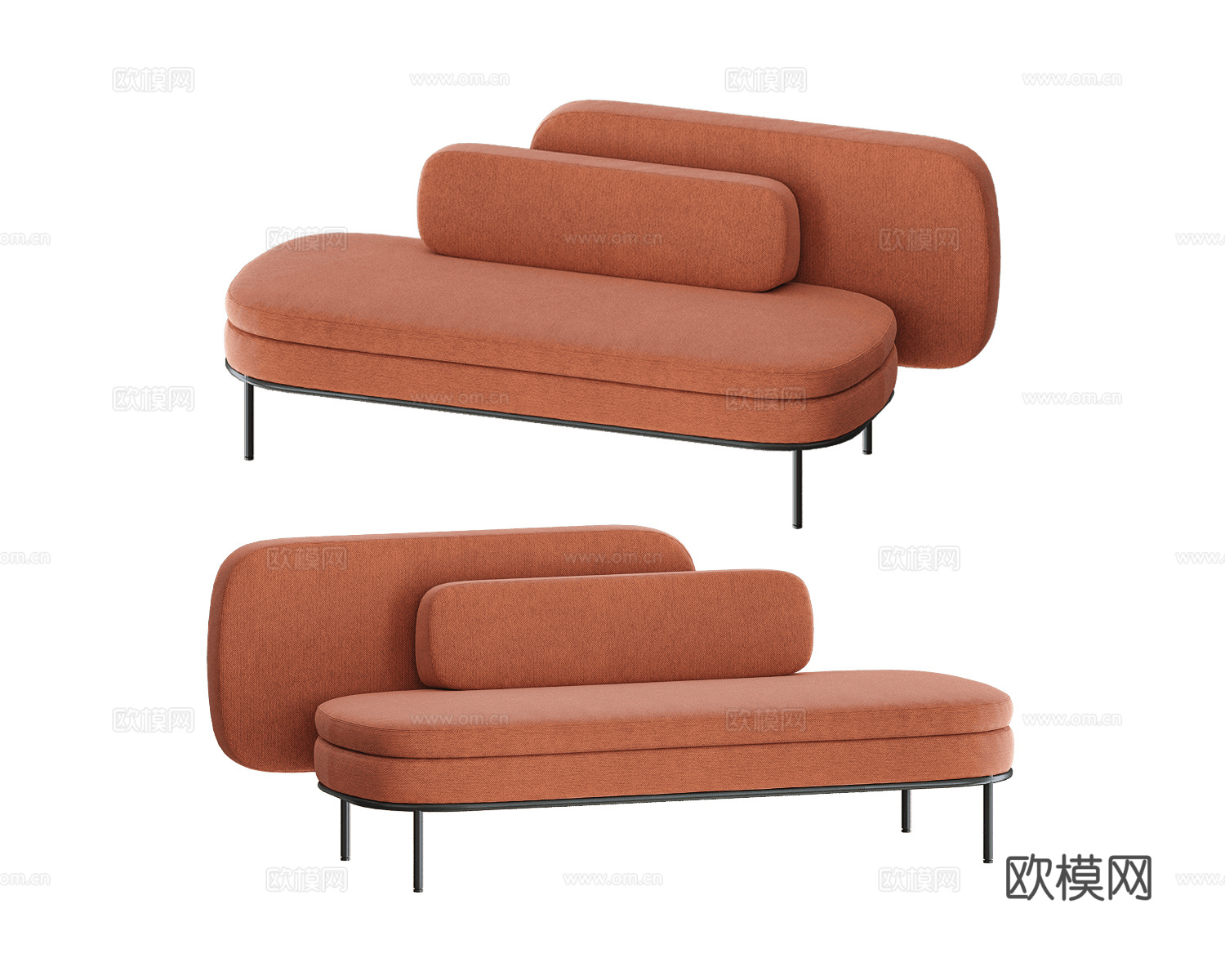 DONNA 双人沙发3d模型下载